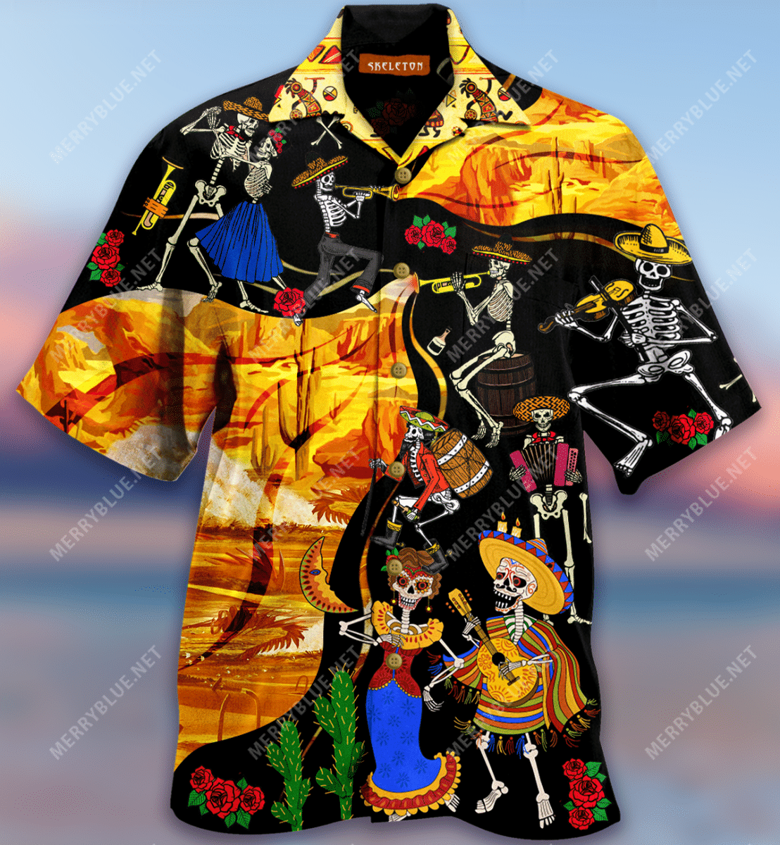 Beach Shirt Check Out This Awesome Mexican Day Of The Dead Carnival Hawaiian Shirt