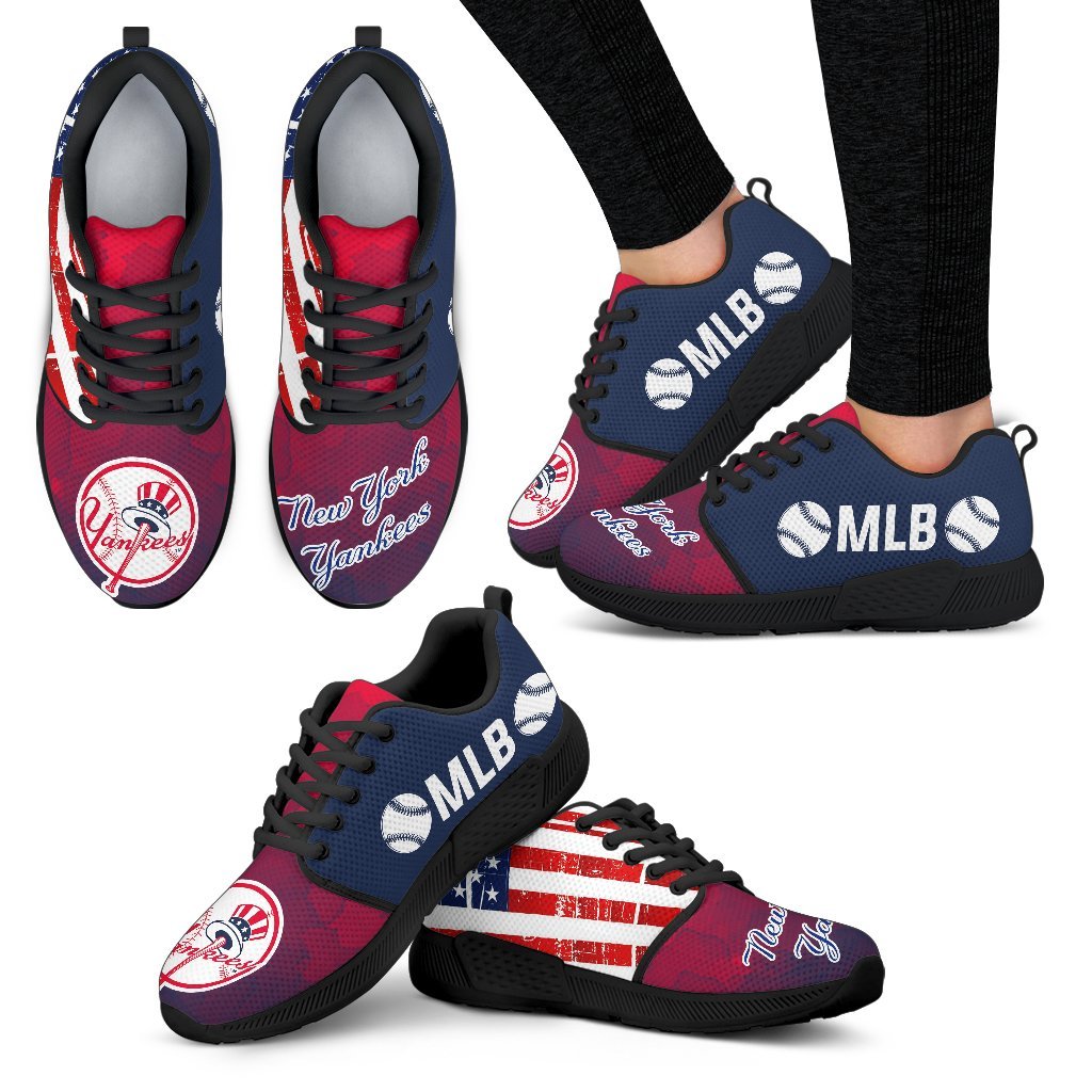 Awesome Fashion New York Yankees Shoes Athletic Sneakers