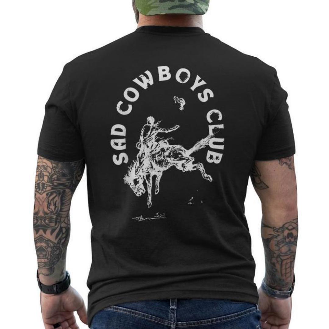 Sad C0wb0ys Club Shirt – Bucking Rodeo Cowboy Tee for Fans of Country Grit and Vintage Western Graphic Style
