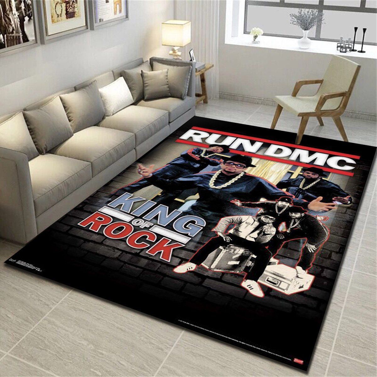 Run Dmc King Of Rock Area Rugs, Living Room Bedroom Carpet