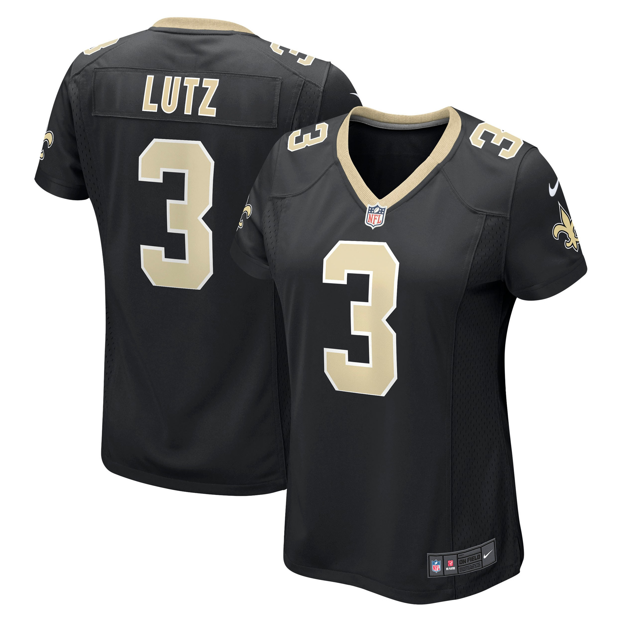 Wil Lutz New Orleans Saints Womens Game Jersey – Black NFL