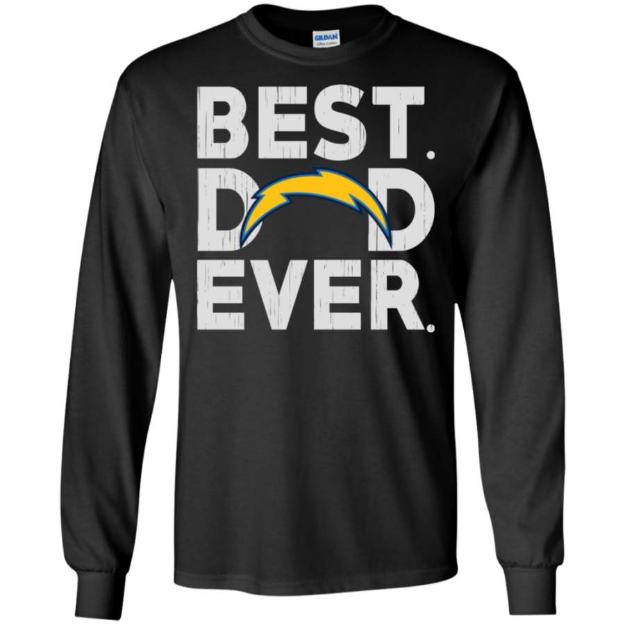 Trending Best Dad Ever Los Angeles Chargers Father’s Day Shirt G240 LS T-Shirt