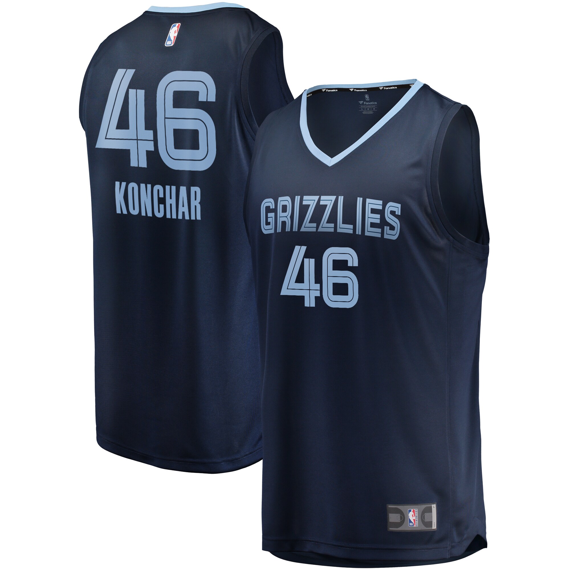 John Konchar Memphis Grizzlies Fast Break Jersey Navy – Icon Edition