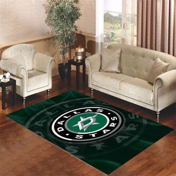 Dallas Stars Logo Living Room Carpet Rugs Area Rug Living Room Rug Home Decor