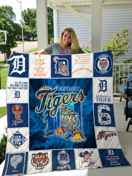 Detroit Tigers Blanket Quilt V3 B93