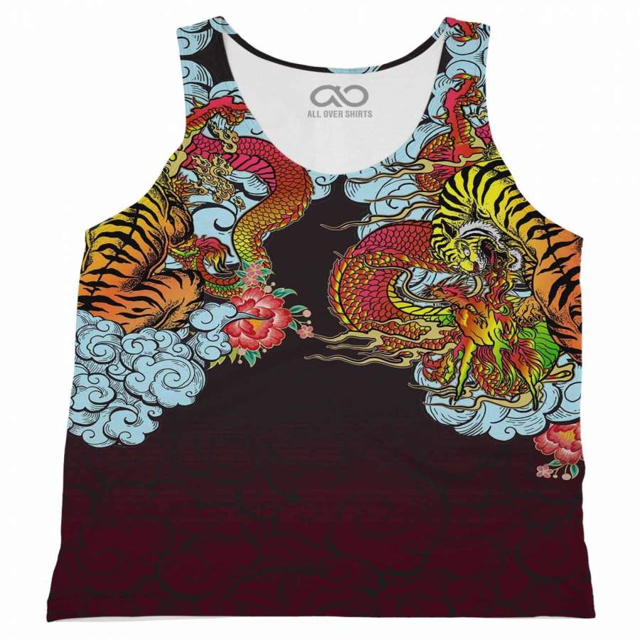 Dragon Tiger Red Tank-Top