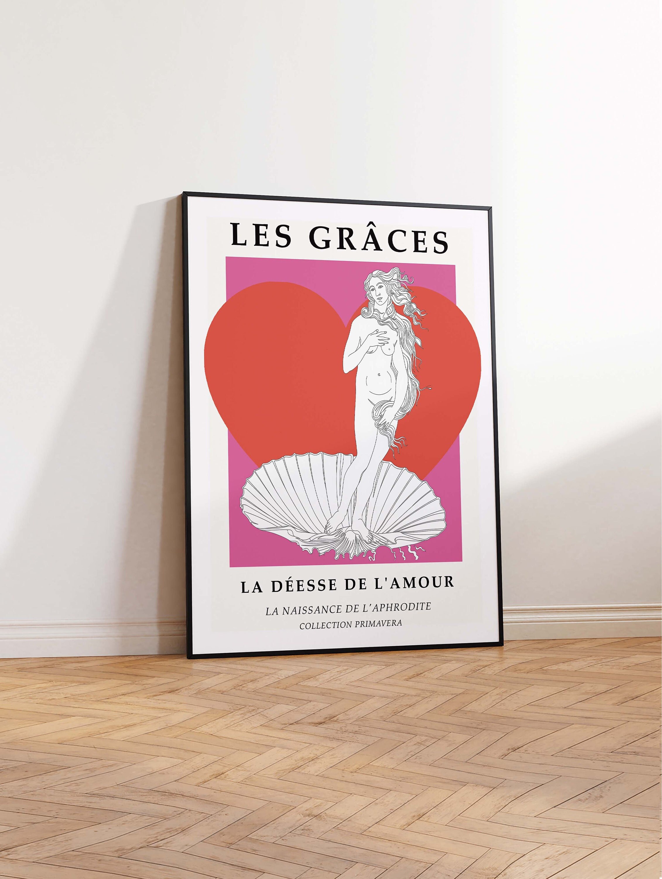 Greek Goddess Art Print Museum poster, Abstract Art Mid Century Modern Art, Les Graces Art Print Wall Art Poster Print – Sizes A2 A3 A4