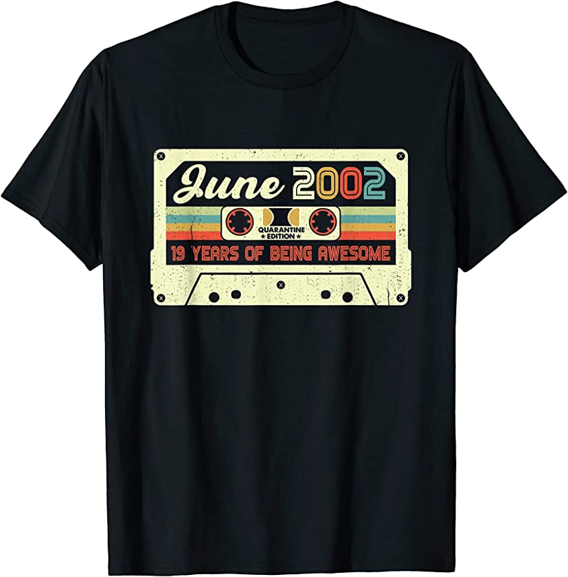 Vintage June 2002 Quarantine Edition Retro Cassette Tape T-Shirt