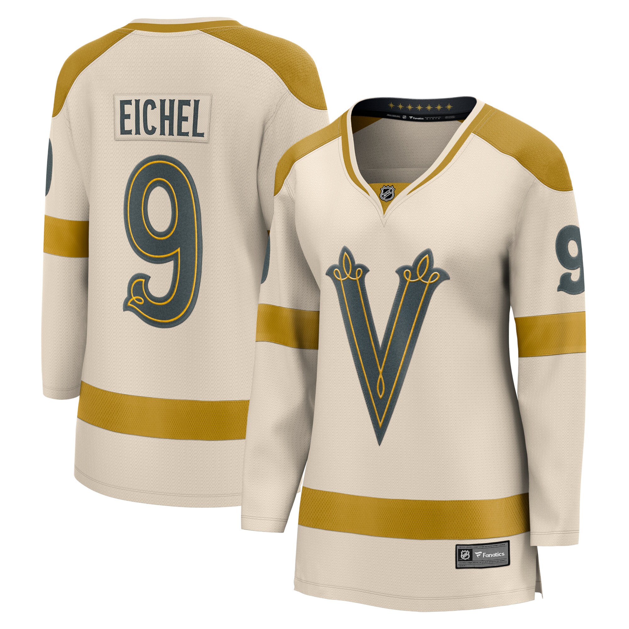 Women's Vegas Golden Knights Jack Eichel Cream 2024 NHL Winter Classic Breakaway Player Jersey