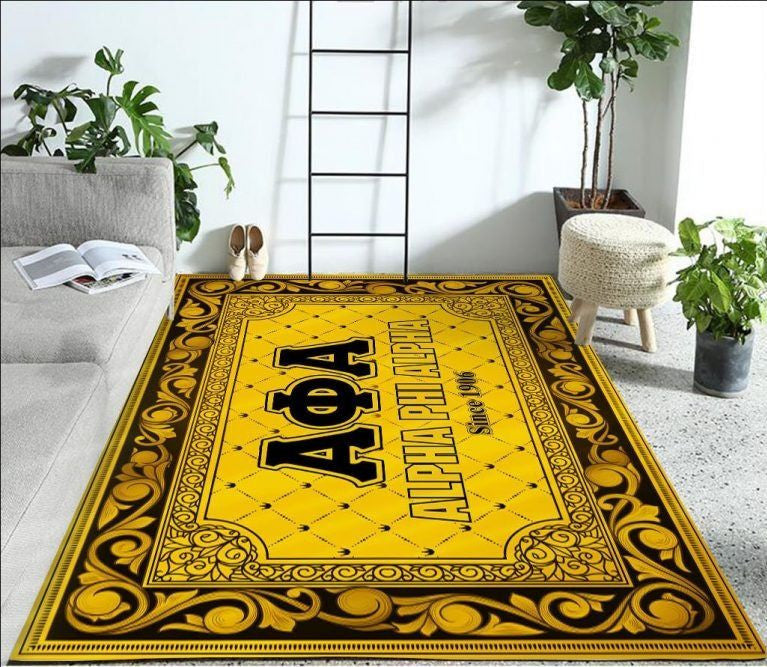 Wonderprint Area Rug Royal Spearhead Alpha Phi Alpha Area Rug  Lt10