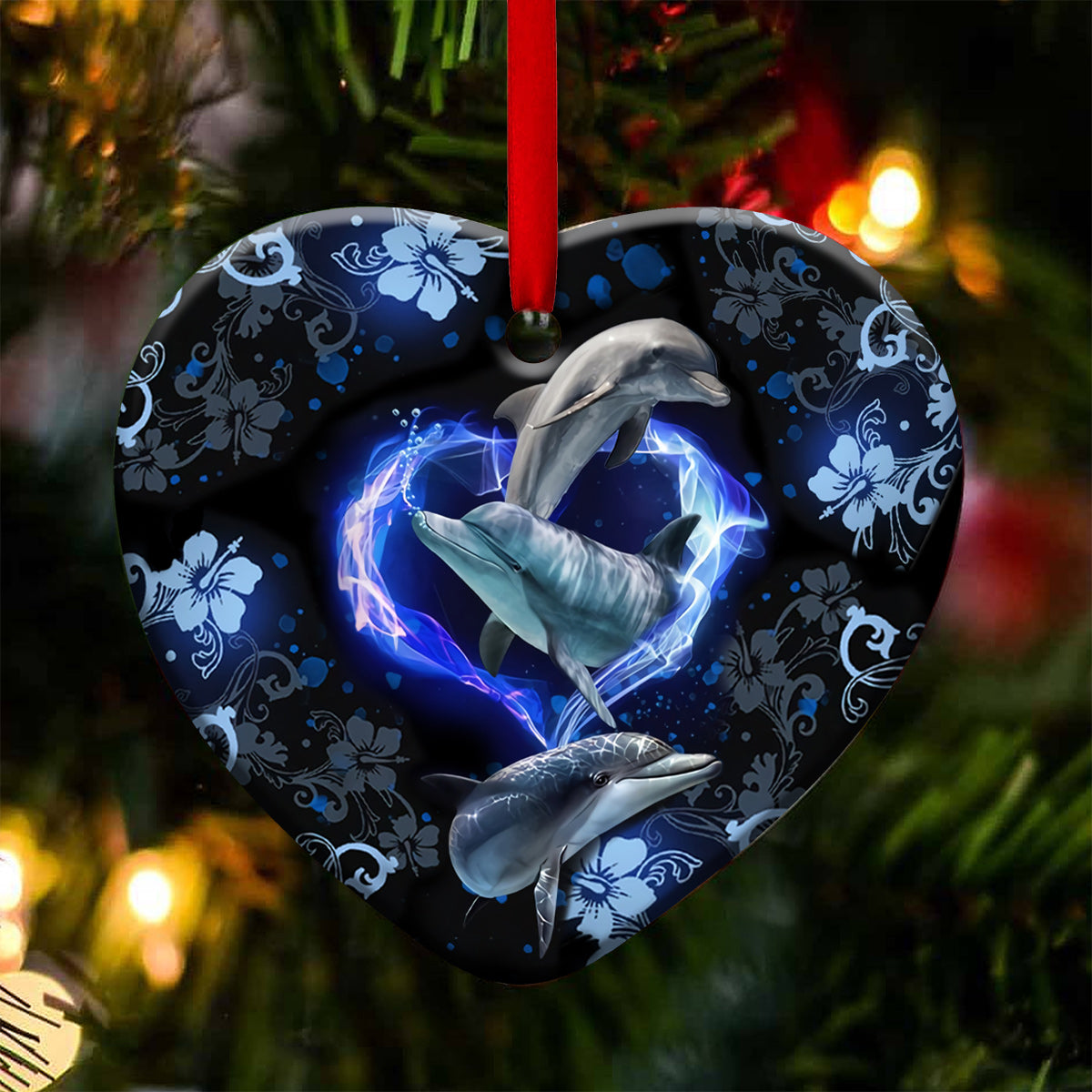 Dolphin Have The Lover – Heart Ornament