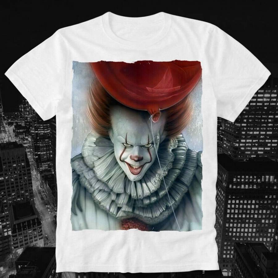 Pennywise Stephen King It It Dancing Clown Horror Retro Vintage Float 002 T Shirt Mens Fashion Round Neck Short Sleeves T Shirt