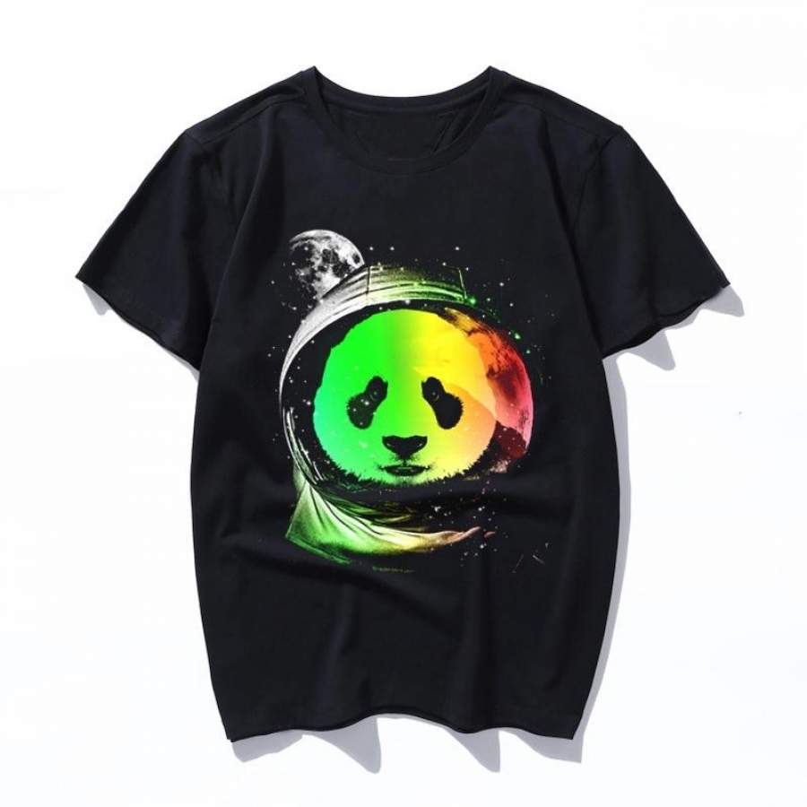 panda the space explorer T Shirt Women Plus Size Letter O Neck T Shirts Women’s Print Tee Shirt Tops men Clothes 2019