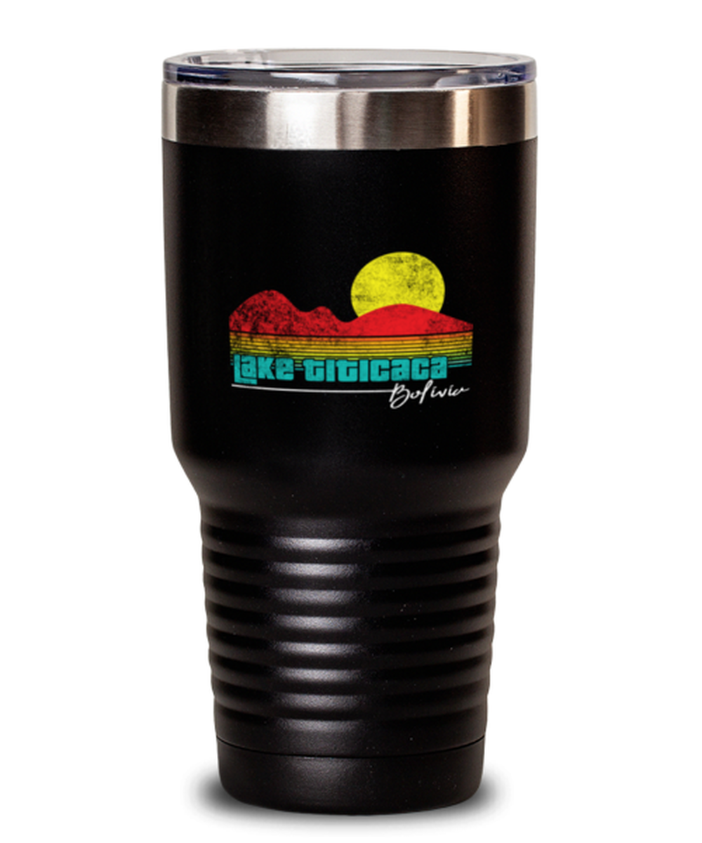 30 Oz Tumbler Stainless Steel Insulatedfunny Lake Titicaca Bolivia Travel Vacation