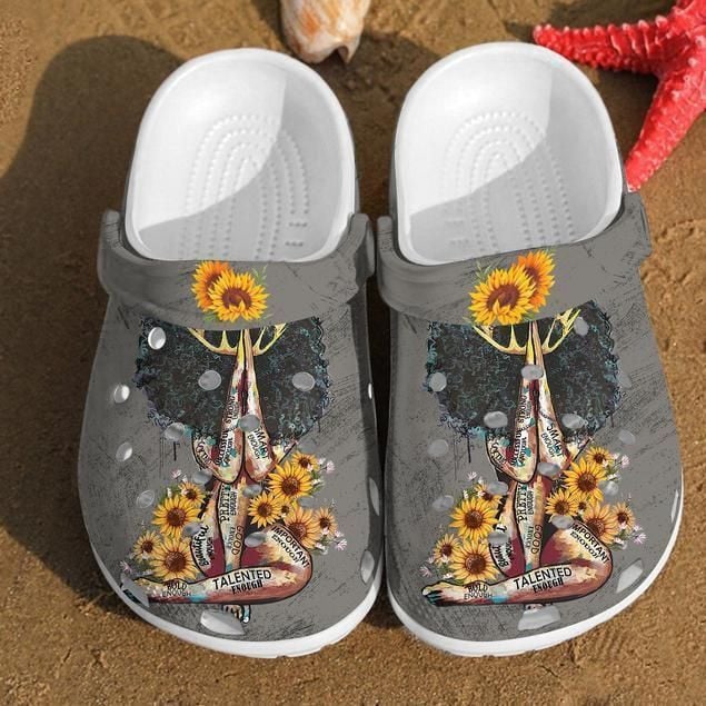 Sunflower Crowned Girl Yoga Gift For Lovers Unisex clog Shoes Personalized Yoga