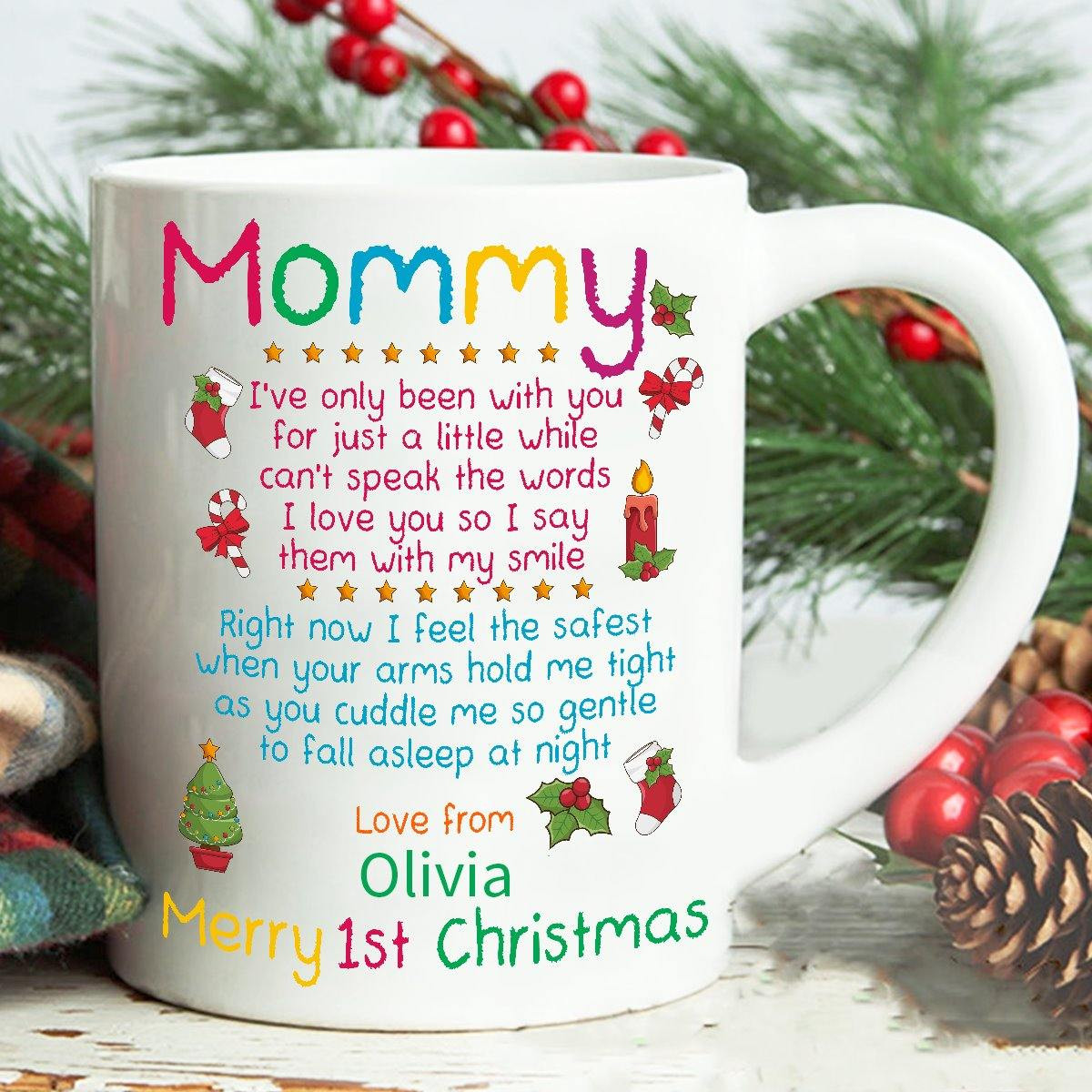 Letter For Mommy Ive Only Been With Mery Christmas Gift For Mommy Mommy  Mug