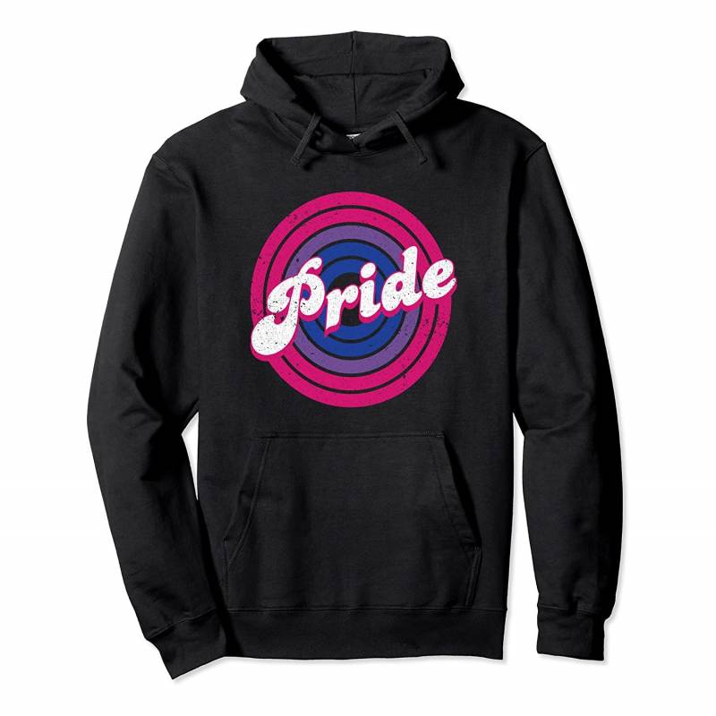 Vintage Bisexual Pride Flag LGBTQ Equality Awareness Month Pullover Hoodie