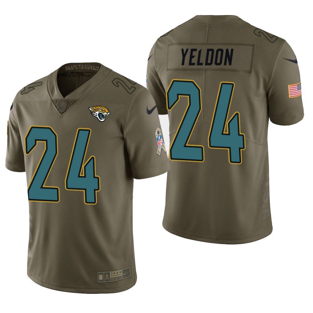 Jacksonville Jaguarstj Yeldon Salute To Service Limited Olive Mens Jersey