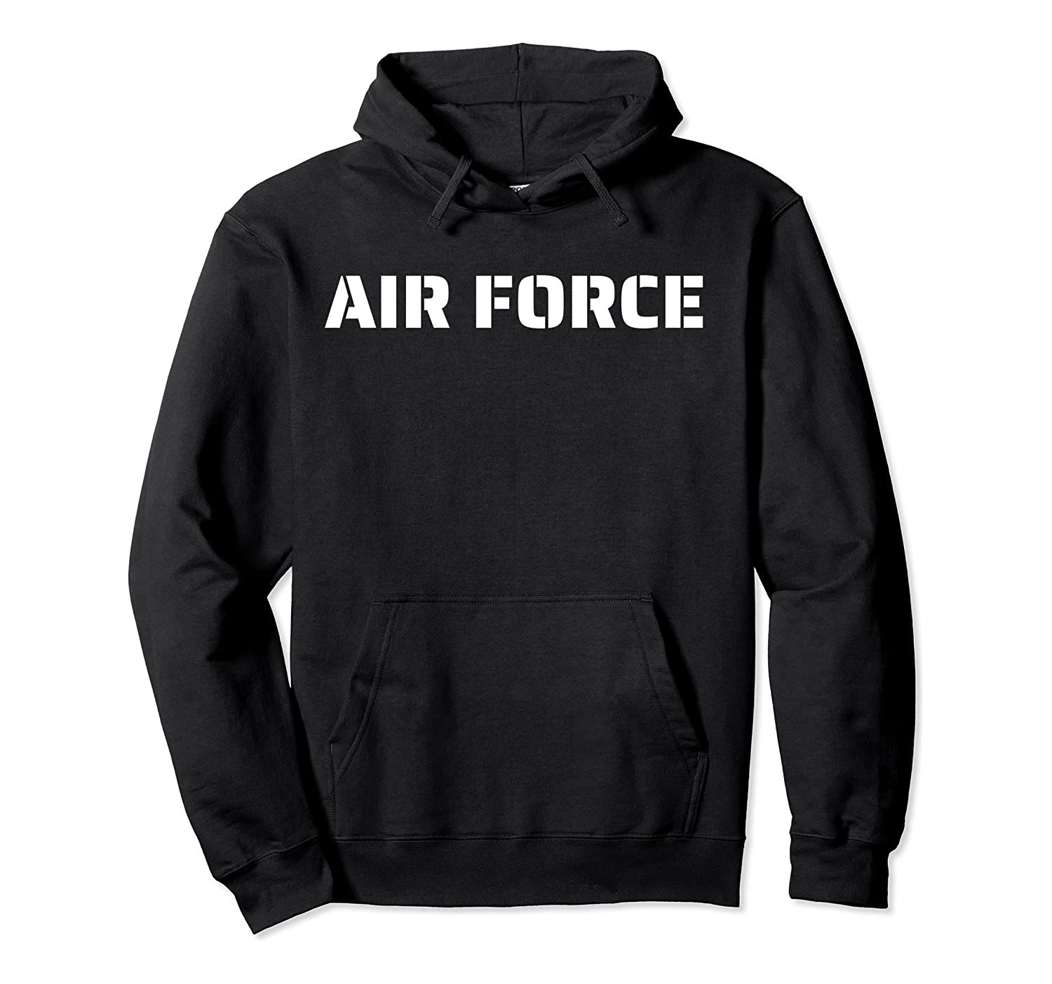 Modern US Air Force (USAF) Stencil White Text Pullover Hoodie, T-Shirt, Sweatshirt, Tank Top, Racerback, Dolman