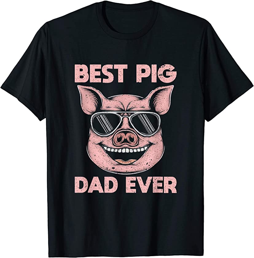 Pig Dad Farmer Fathers Day Gift Farm Animal Pig T-Shirt