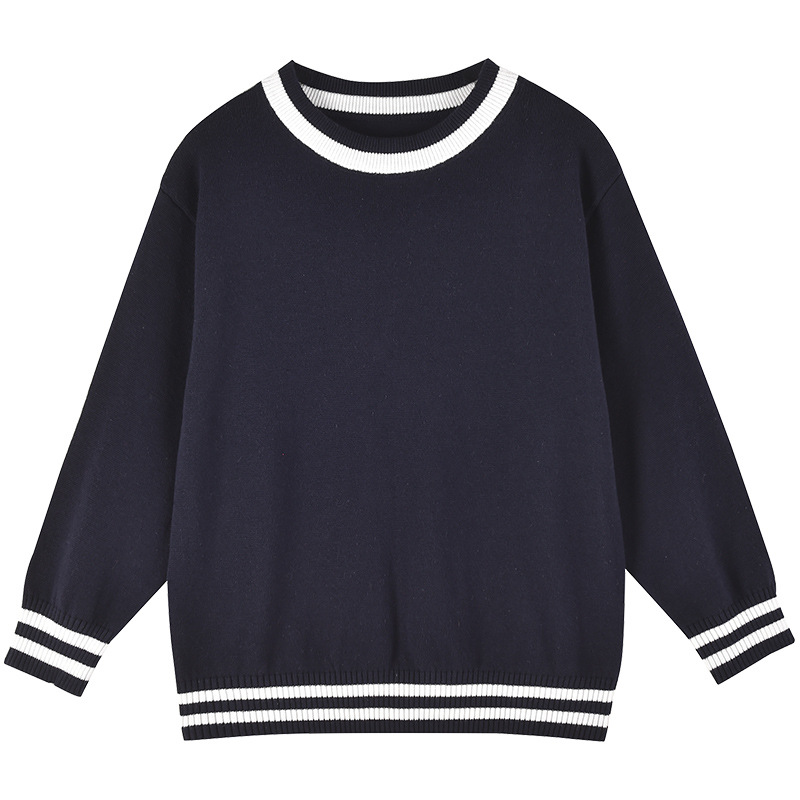 2022 Children’s Long Sleeve Sweater Autumn Winter Clothes Boys Girls Casual O-Neck Knit Pullover Top Preppy Style Kids Outfit alx