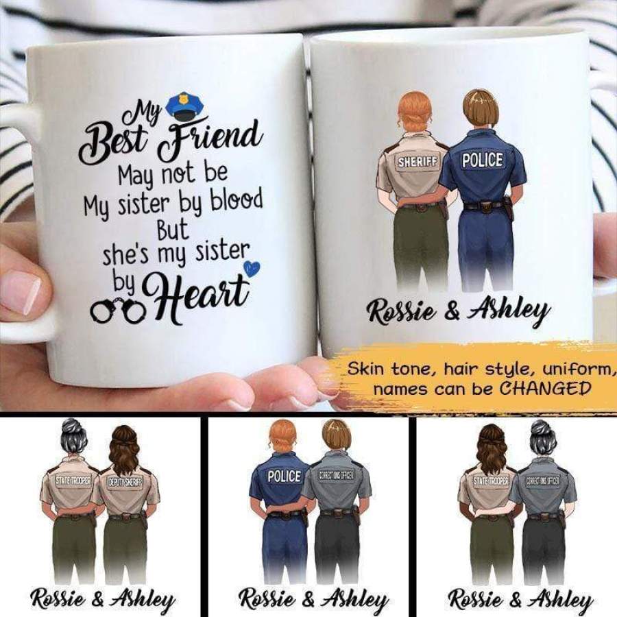 TBL – Female Police Officers Best Friends Personalized Mug