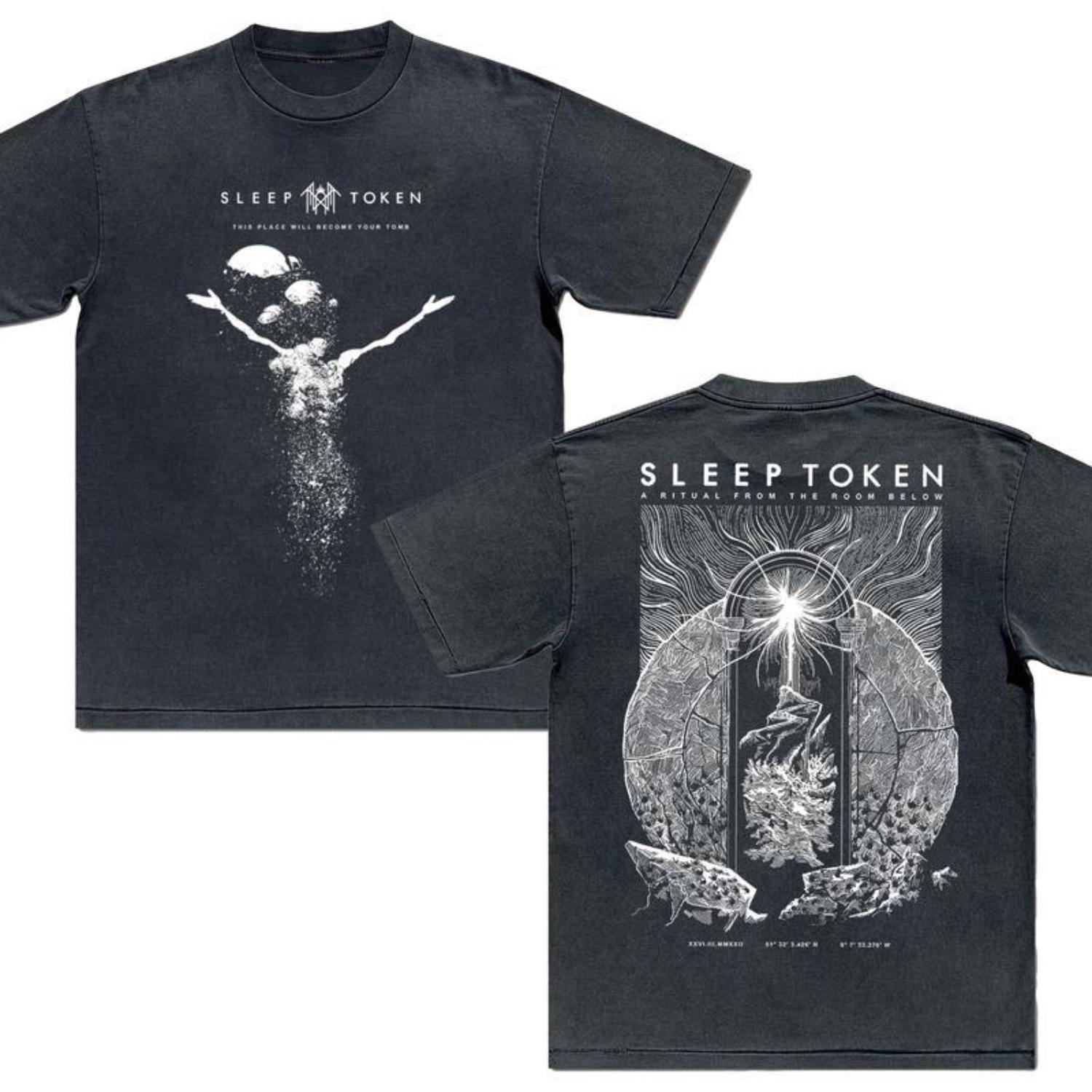 Vintage Sleep Token Double Sides T-Shirt This Place Will Become Your Tomb Shirt, a Ritual from the Room Below Tee, Gifts for Fan Men Women Casual Top