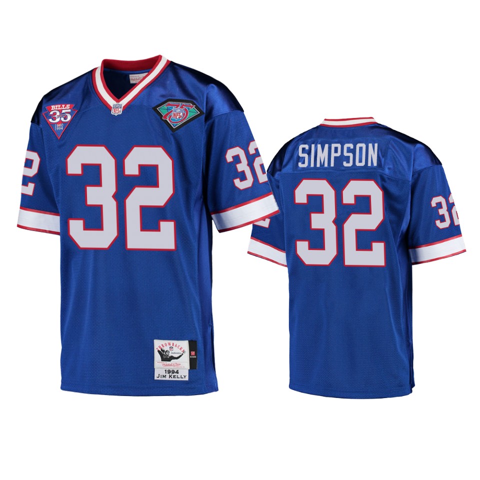 Buffalo Bills O. J. Simpson Royal Vintage Replica Retired Player Jersey – Men