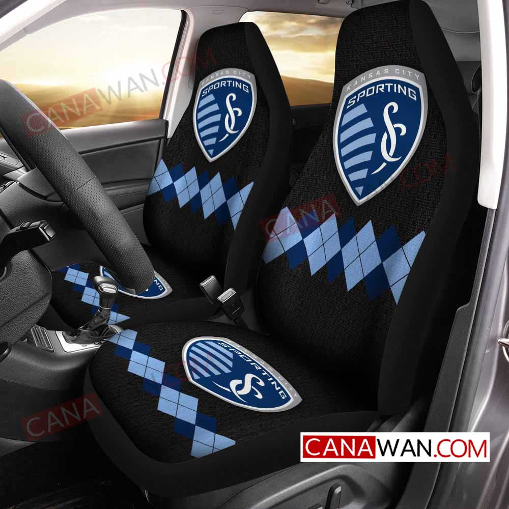 Sporting Kansas City Logo Art Style4 3D Customized Personalized Car Seat Cover