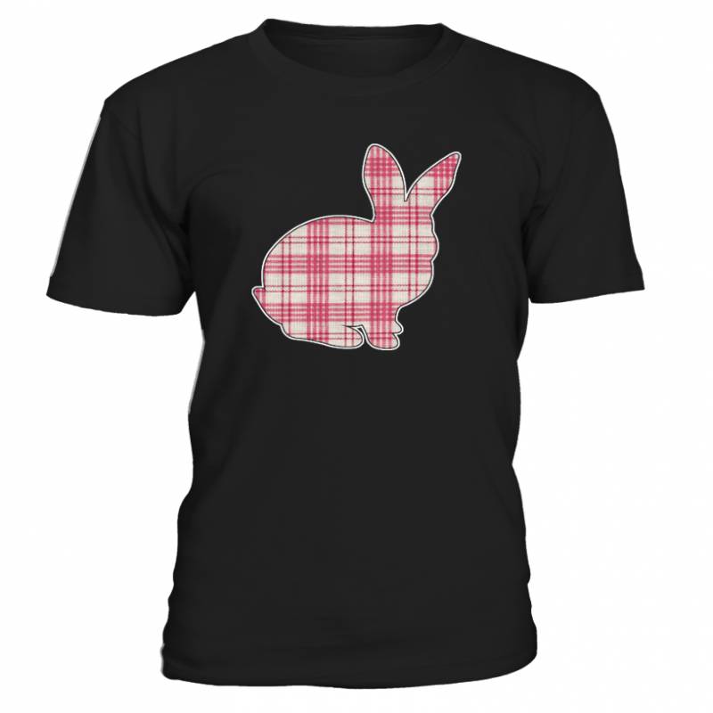 Easter Pink Plaid Bunny Cute T shirts C-JIG97