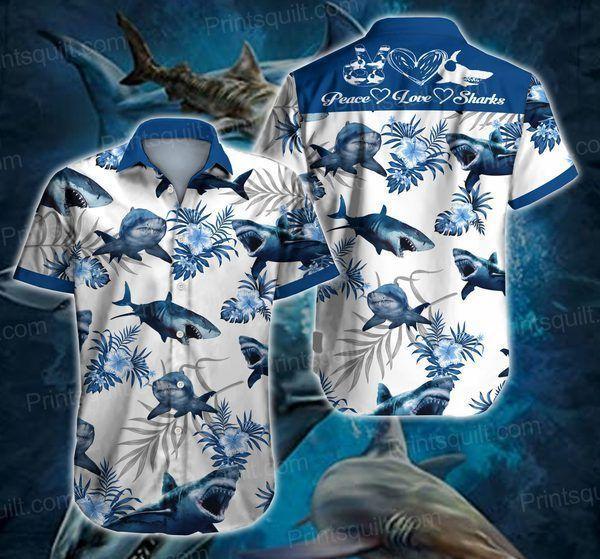 Shark Hawaiian Shirt Pre12353