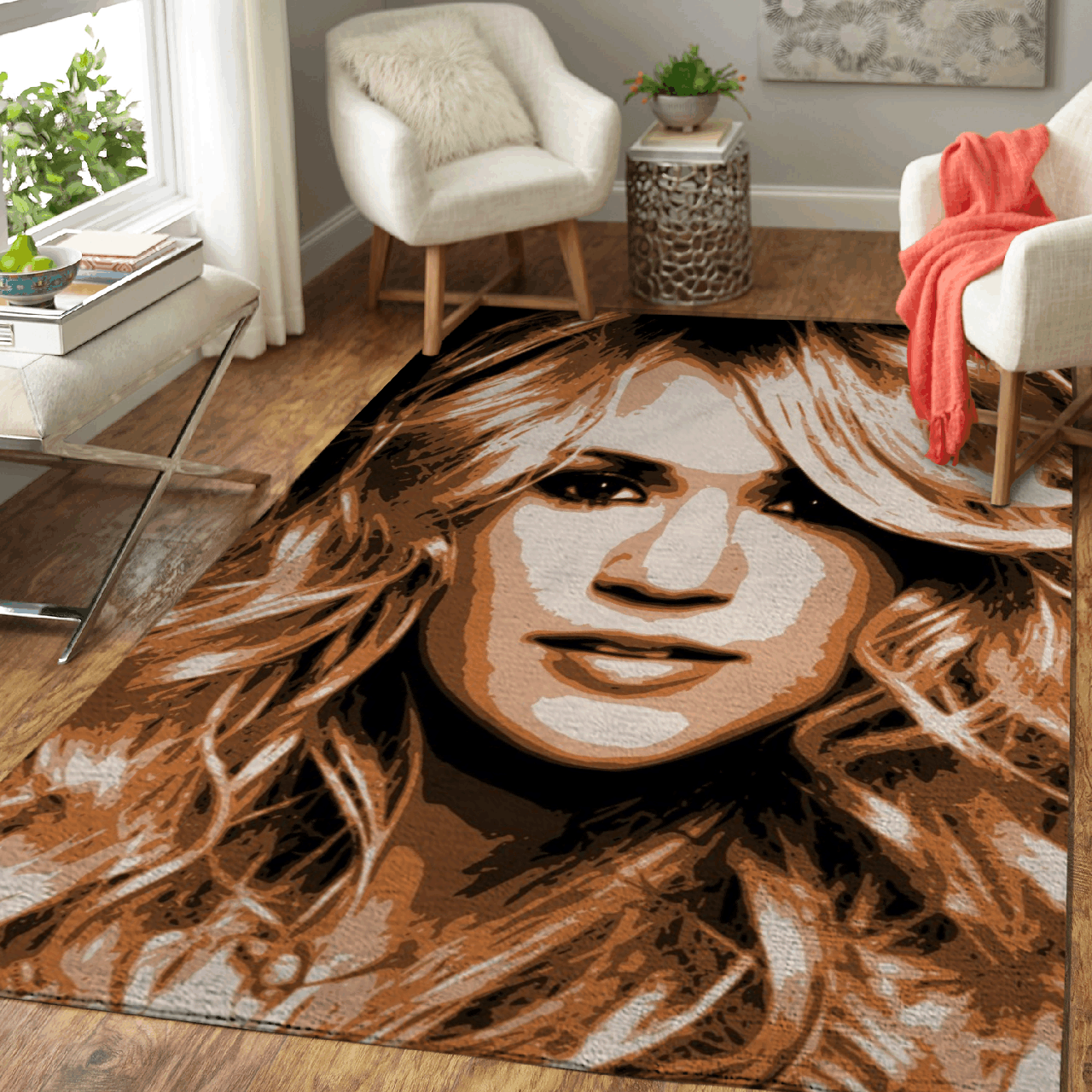 Carrie Marie American Country Music Art Area Rug