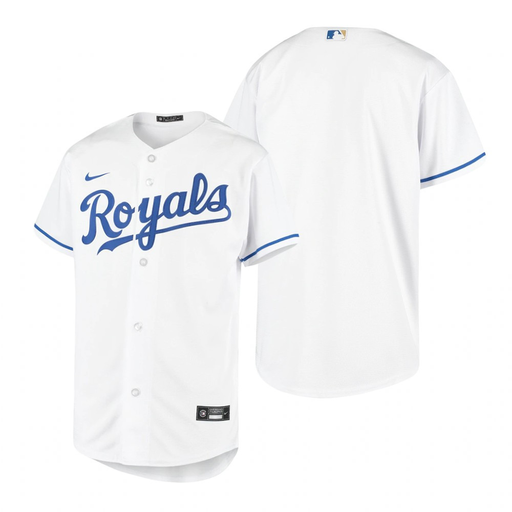 Youth Kansas City Royals MLB Team Collection 2020 Alternate White Jersey Gift For Royals Fans Baseball Fans