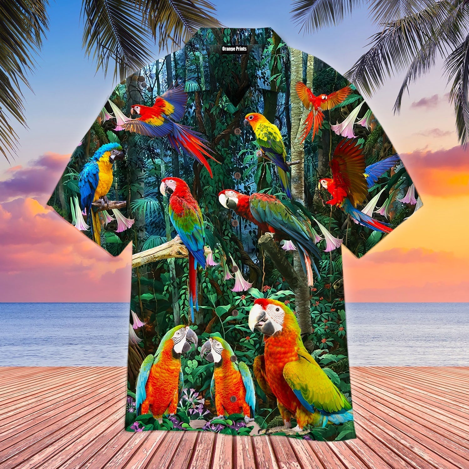 Parrots Bird Tropical Aloha Hawaii Shirts For Men Women Ha20814