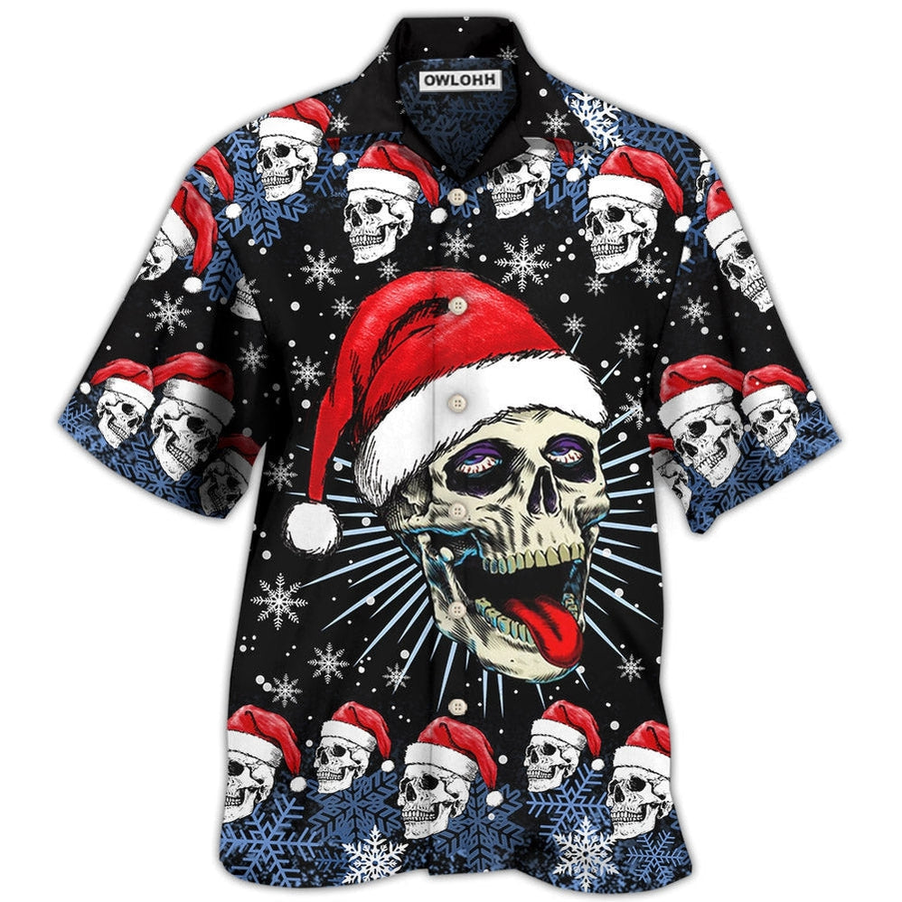 Skull Christmas On The Naughty Listand I Regret Nothing Hawaii Shirt Ha38970