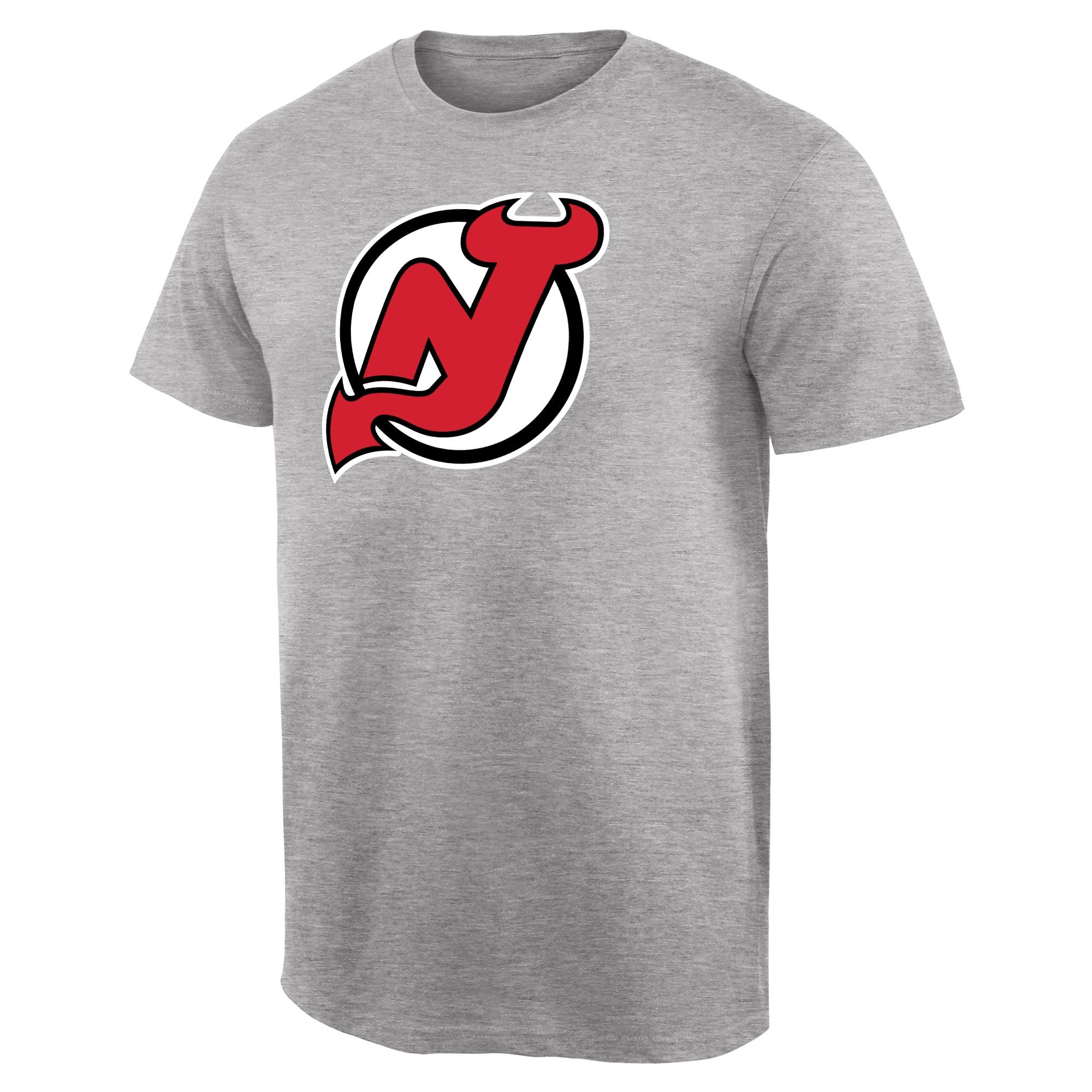 Men’S Ash New Jersey Devils Team Primary Logo T-Shirt