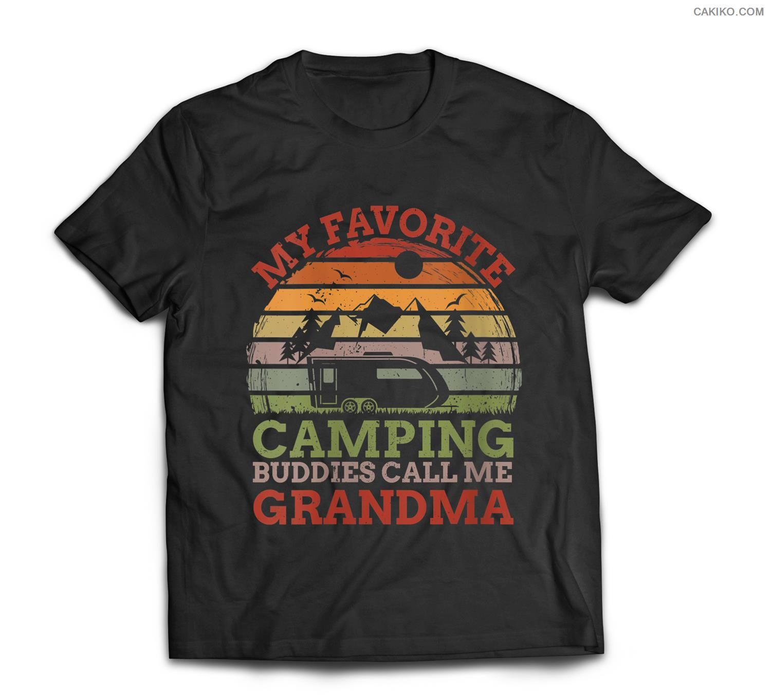 Womens My Favorite Camping Buddies Call Me Grandma Fathers Day T-Shirt