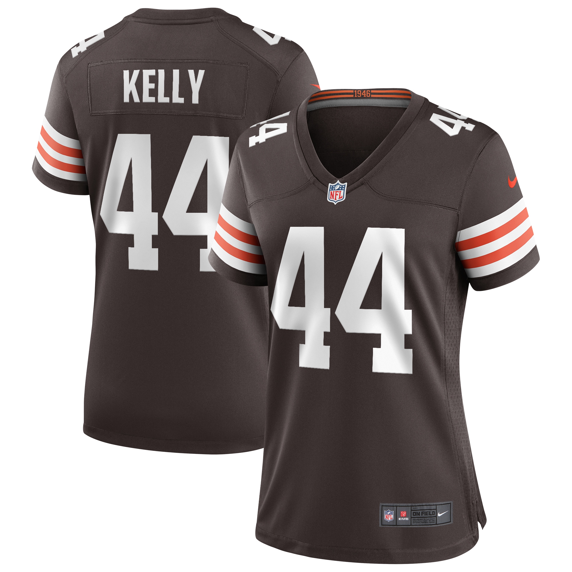 Women’s Cleveland Browns Leroy Kelly Brown Game Retired Player Jersey