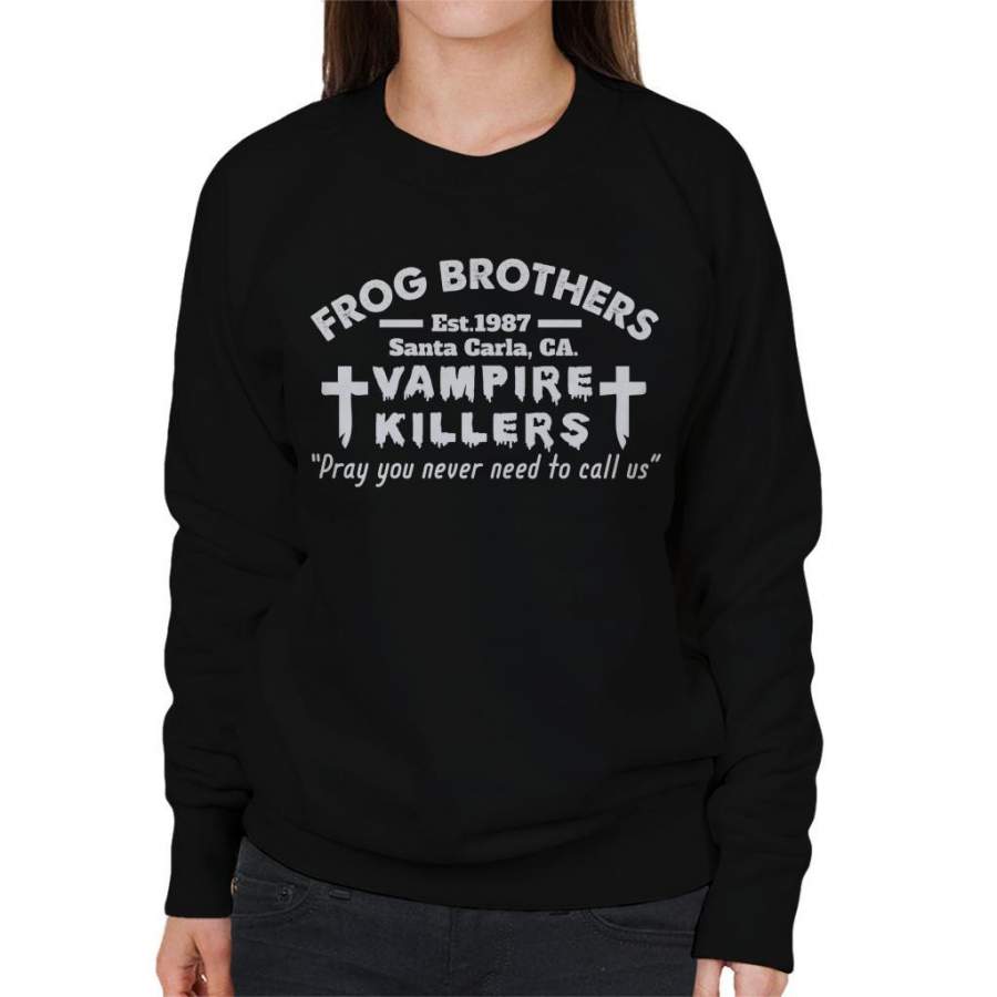 Frog Brothers Vampire Killers The Lost Boys Women’s Sweatshirt