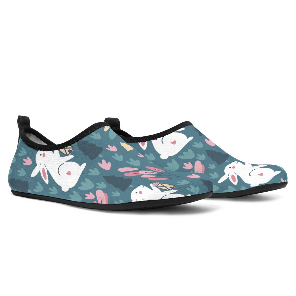 Rabbit Pattern Print Design Rb013 Aqua Water Shoes