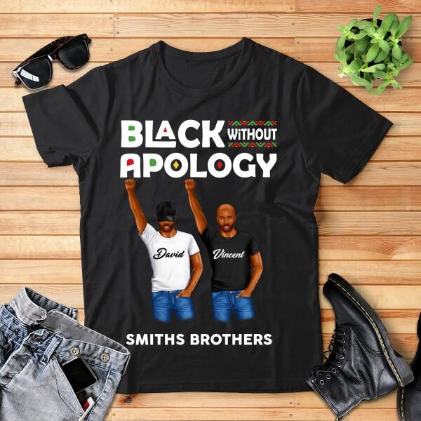 Personalized Black Power Men T-Shirt