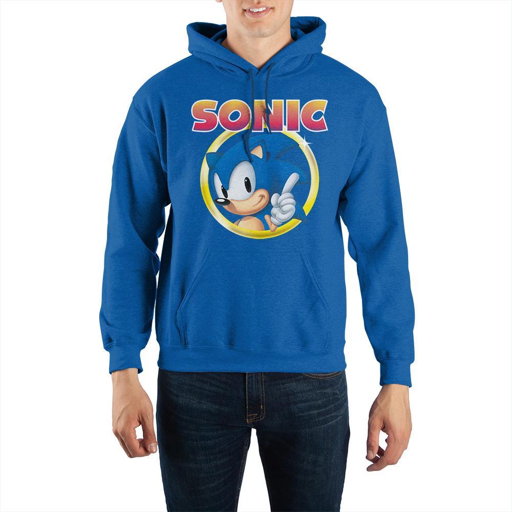 Sonic The Hedgehog Mens Hoodie Royal Blue