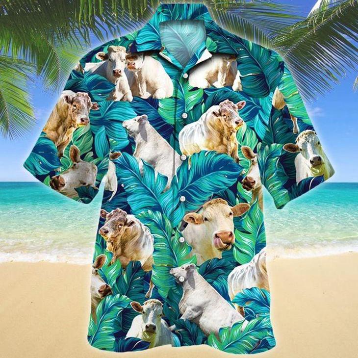 Charolais Cattle Aloha Hawaii Shirts For Men Women Ha25827