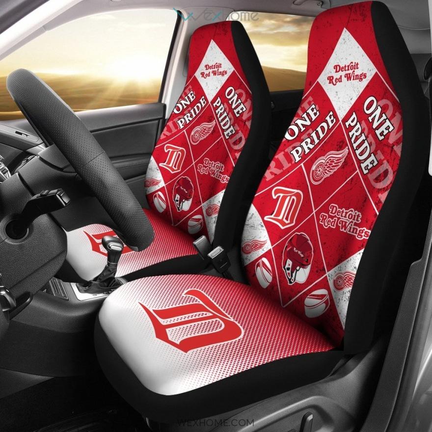 Pride Flag Detroit Red Wings Car Seat Covers Unique Car Gift 2021