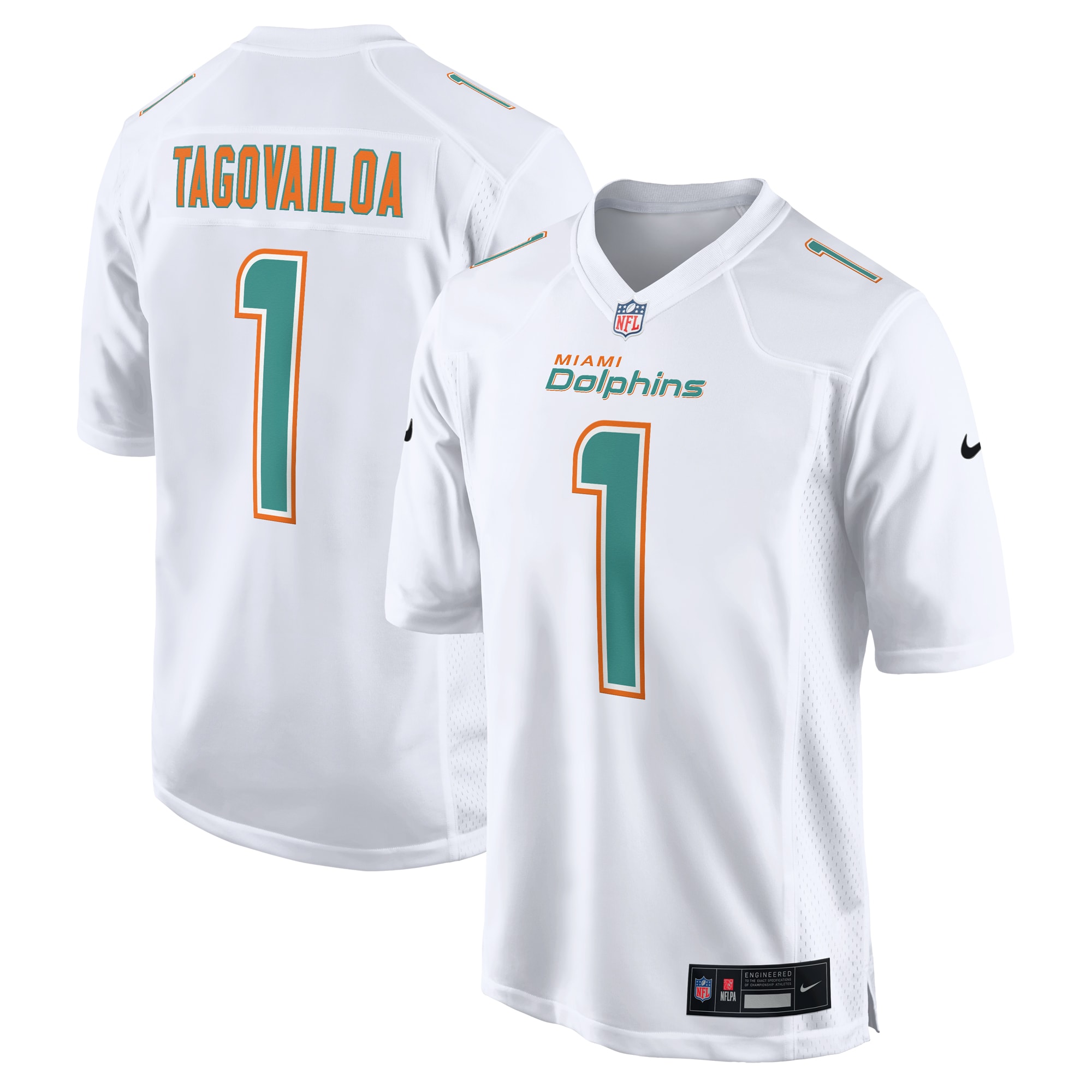 Tua Tagovailoa Miami Dolphins Fashion Game Jersey – White