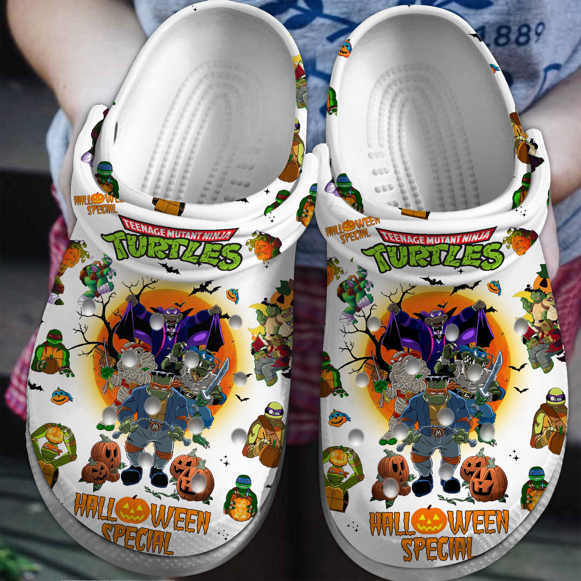 Teenage Mutant Ninja Turtles Movie Crocs Crocband Clogs Shoes Comfortable For Men Women and Kids 8