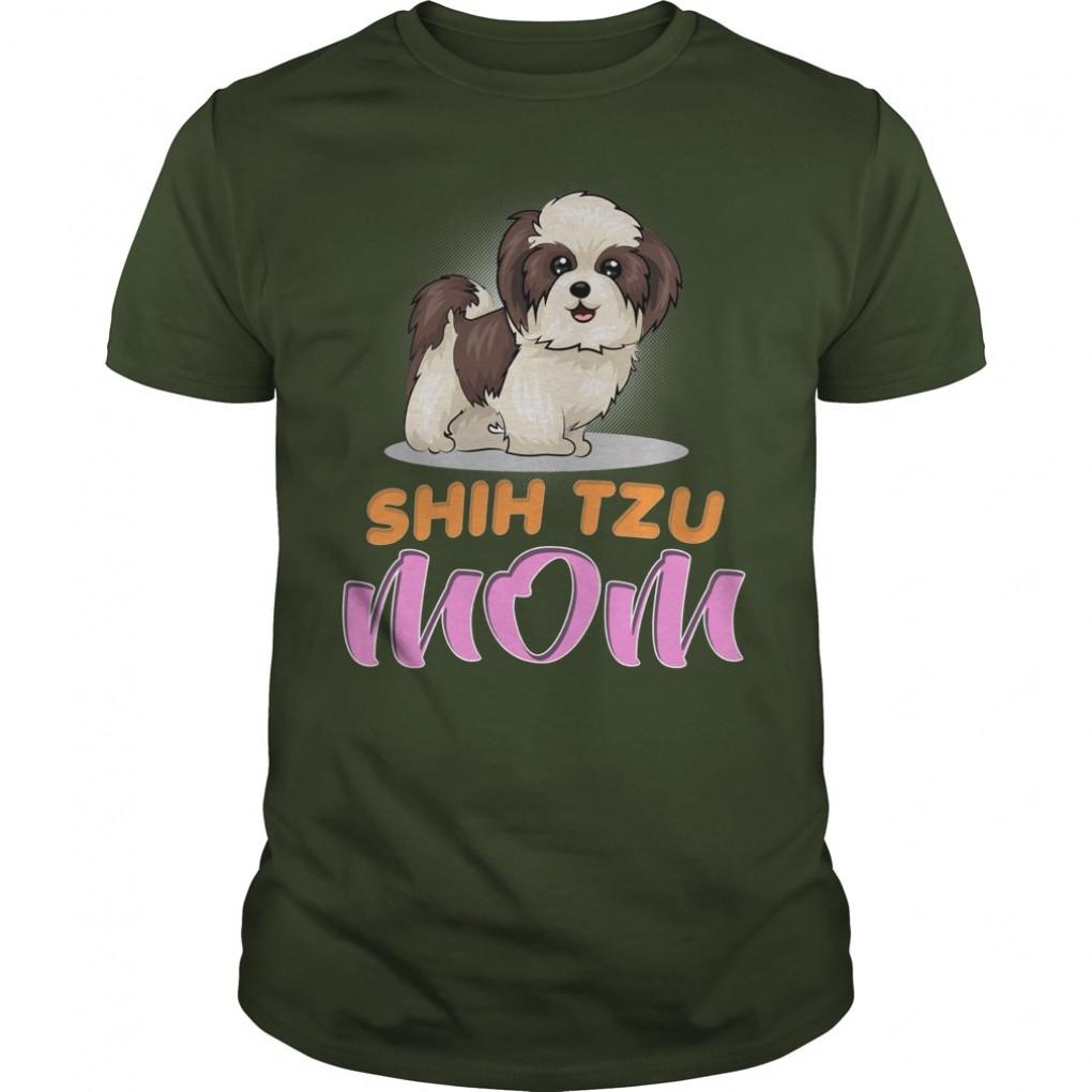 Shih Tzu Dog Puppy Mom Guys Tee 857368805