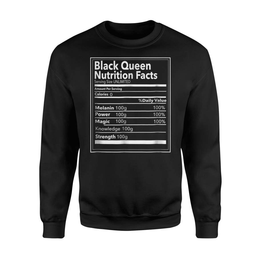 Black Queen Nutrition Facts Melanin Sweatshirt