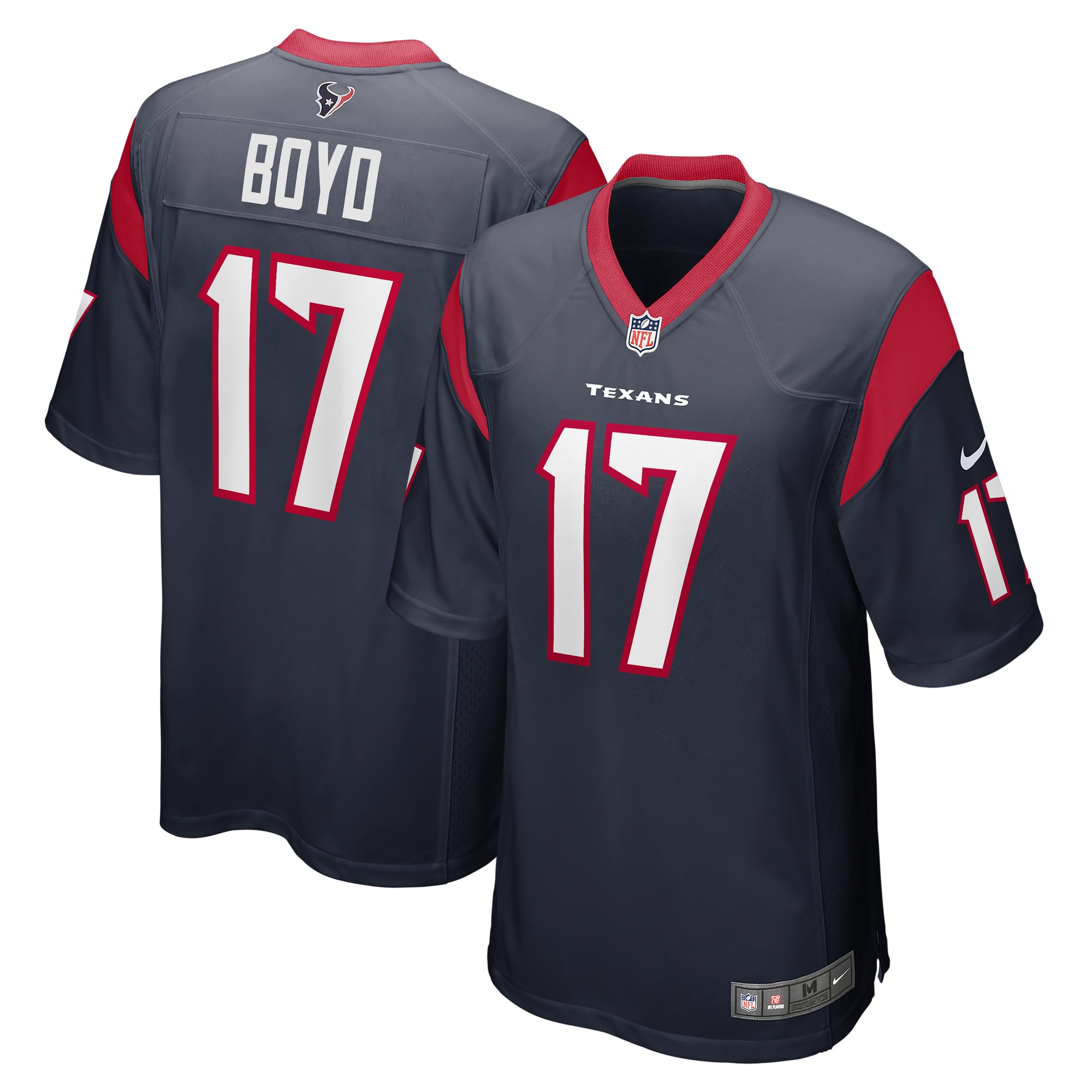 Men’s Houston Texans Kris Boyd  Navy  Game Jersey