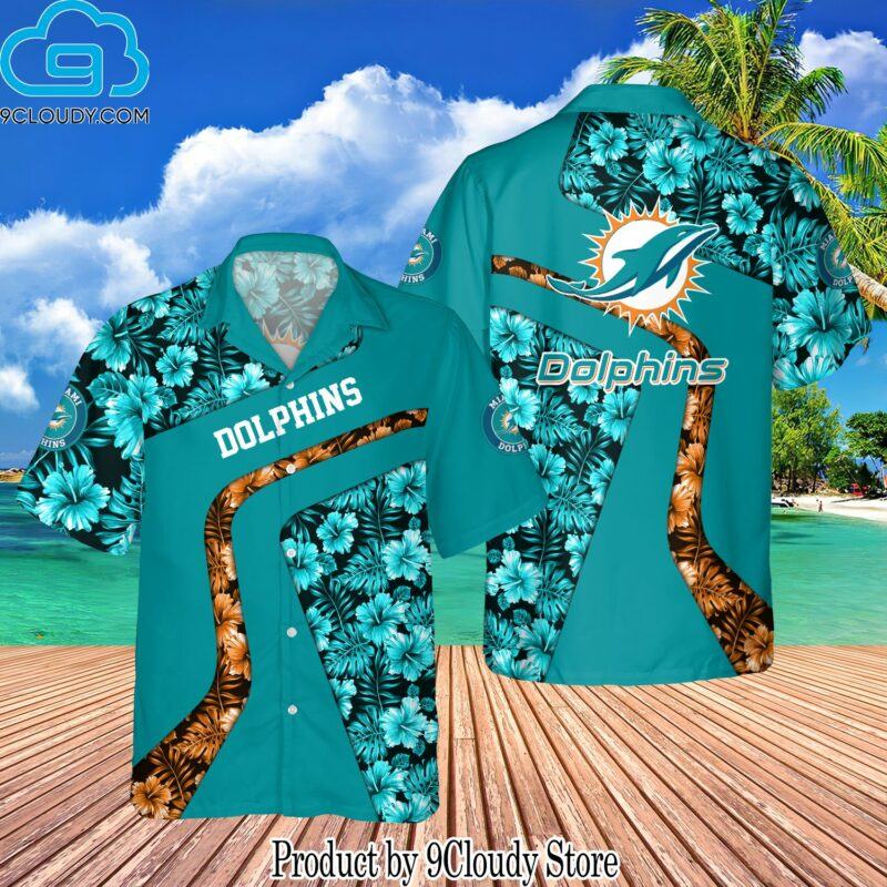 Miami Dolphins Nfl Casual Hawaiian Aloha Shirts V3